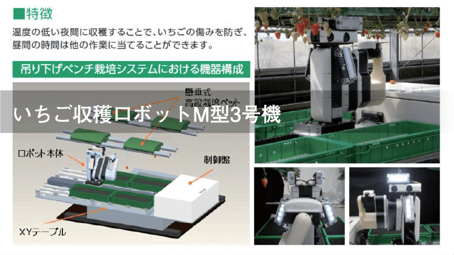 いちご収穫ロボット【株式会社前川製作所様】