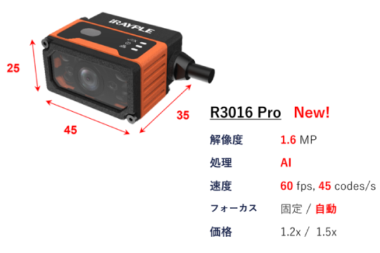 さらに低価格で性能アップ！<br>【新製品】 iRAYPLEコードリーダ R3000『エコ』＆『プロ』シリーズ