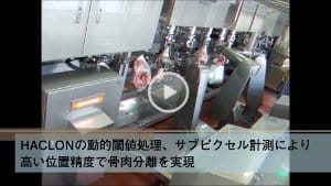 豚もも部位自動除骨ロボット　ハムダス-R【株式会社前川製作所様】