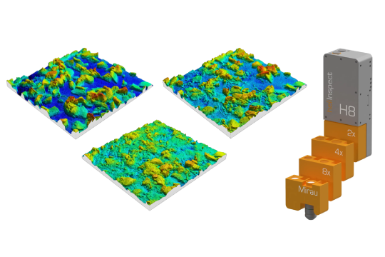 白色干渉3Dエリアセンサー『heliInspect』による インライン表面粗さ測定